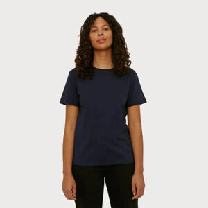 Organic Basics True Navy Blue True Tee Crewneck Short Sleeve T-Shirt L